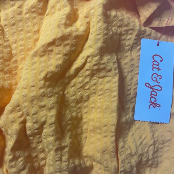 Cat & Jack One-Shoulder Orang Tank Top with. Size S (6/7). 74% RAYON. - Picture 6 of 7